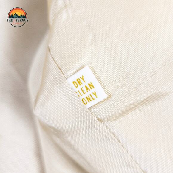 Amalgamated Mark Hall Single-Breasted Blazer Cream Long Sleeve Notch Lapel Sz 40 - Picture 11 of 11